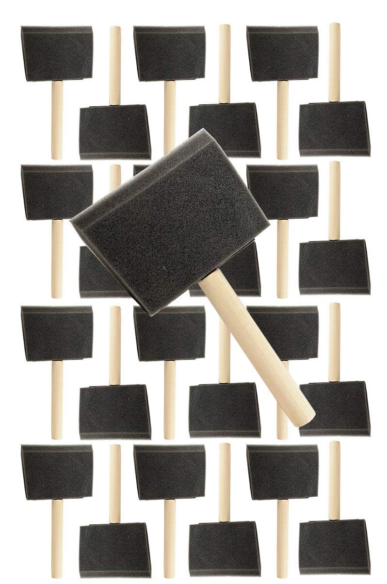 Pro Grade - Foam Brushes - 4 Inch - 24 Piece Poly Foam Brush Se Kitchen