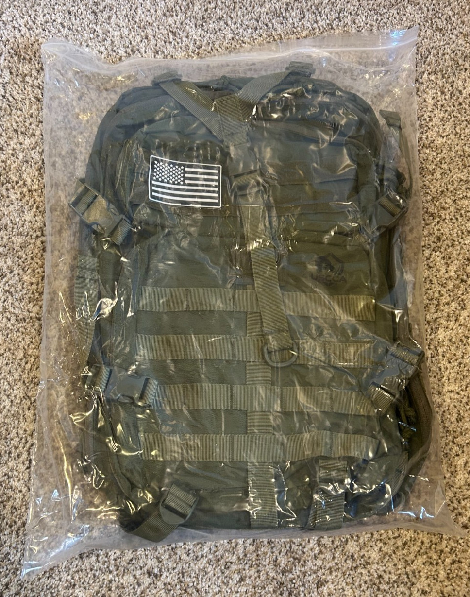 NEW USCCA Tactical Backpack Military Green Compression Straps, Multi Pockets
