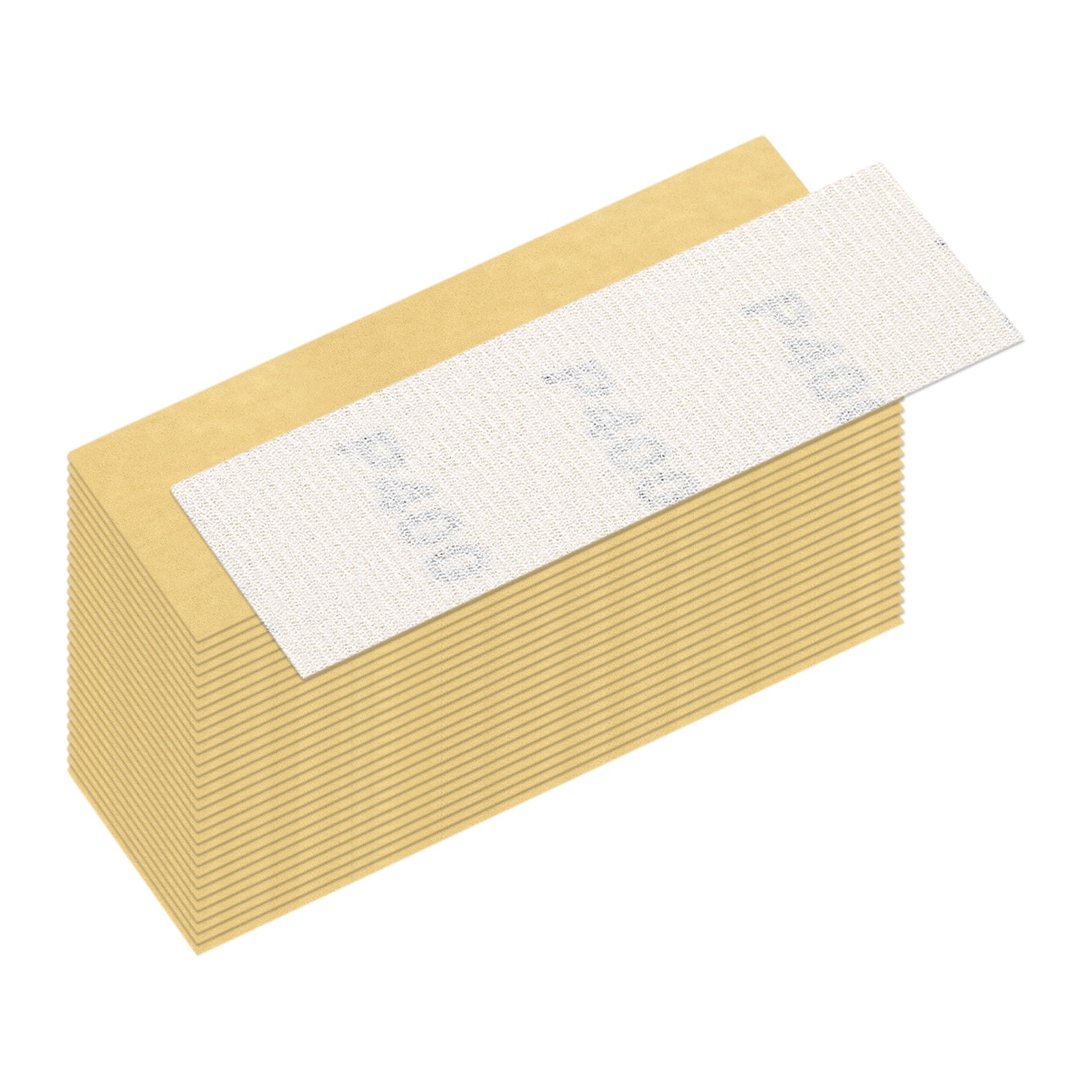 30 Pcs 400 Grit Dry Sandpapers, 1.2 x 3.5 Inch Sand Papers, Gold