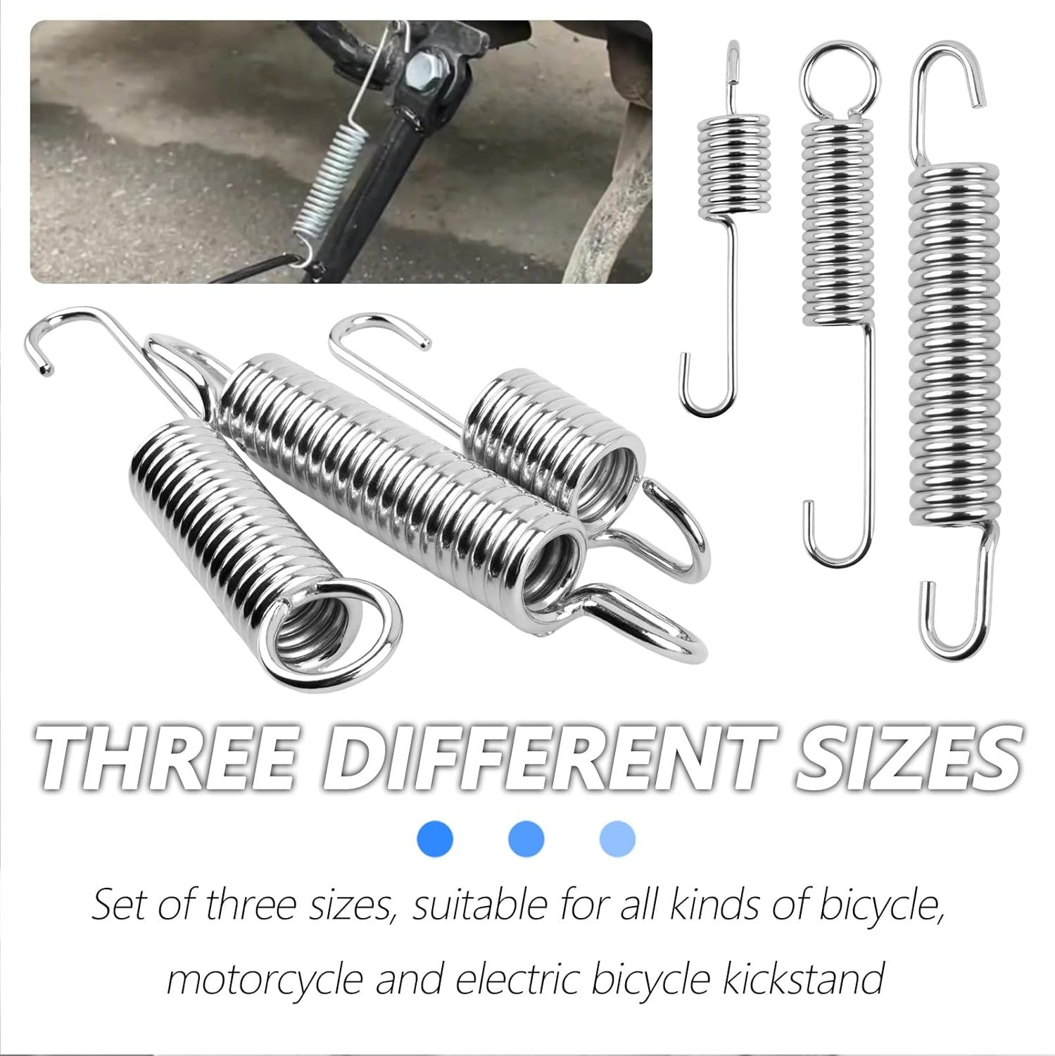 6PCS Kickstand Springs, Antirust Stand Side Spring Replacement for Enhanced Stab