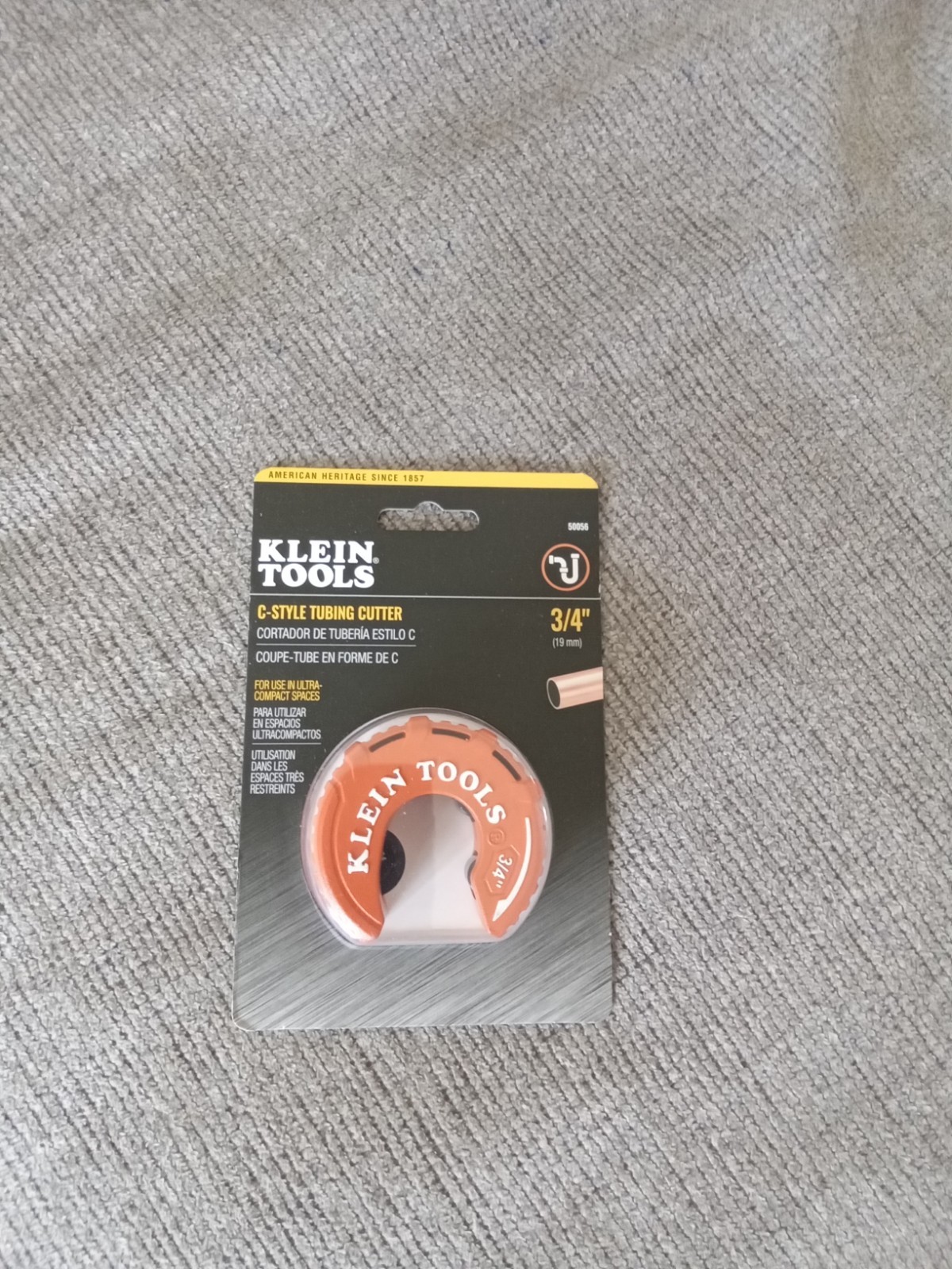 NEW KLEIN TOOLS C - STYLE  COPPER TUBING CUTTER 3/4" 50056  GREAT FOR COMPACT...