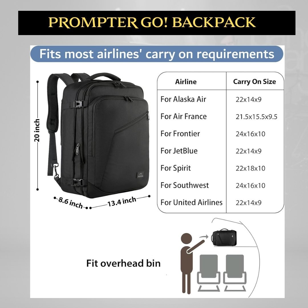 BLACK BOX Prompter Echo GO! Bundle w/Facade & Backpack