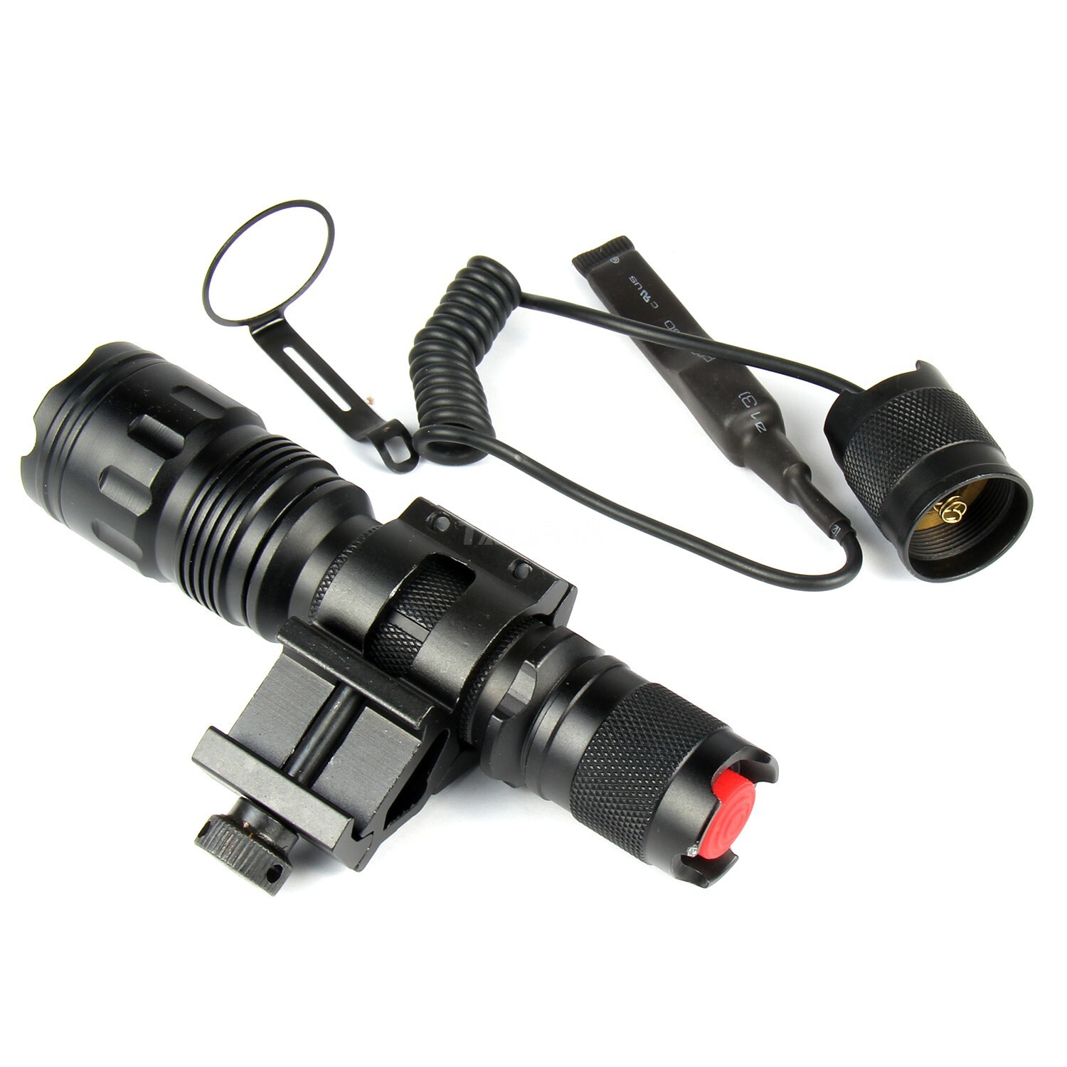 Tactical Alluminum Flashlight 300 Lumens Strobe Flash Light w/ 45 Degree Offset