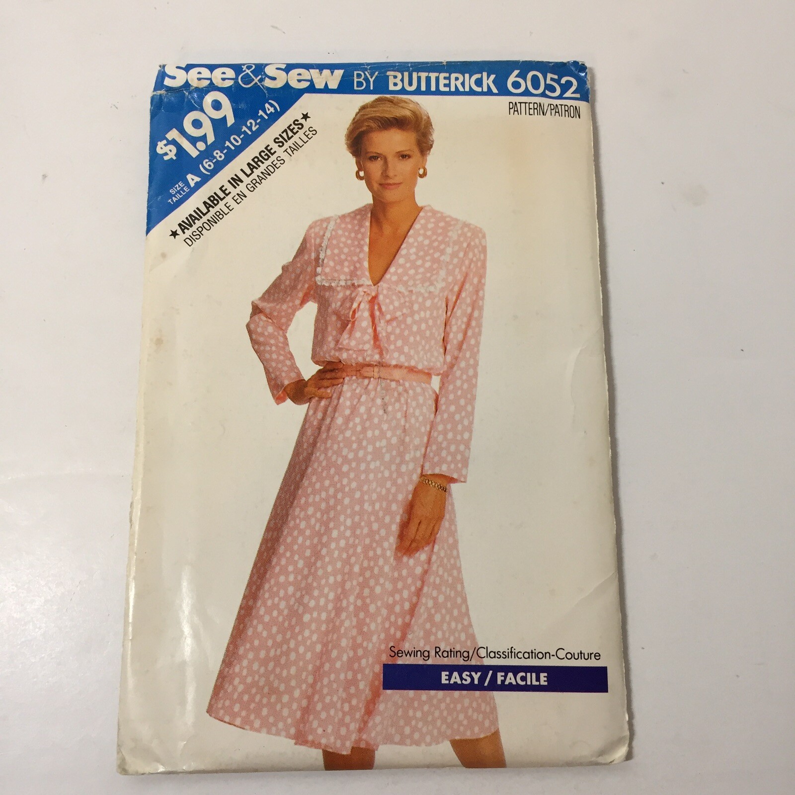See & Sew 6052 Size 6-14 Misses' Dress