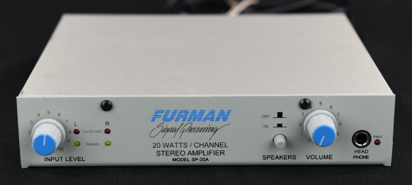 Furman Signal Processing SP-20A Stereo Amplifier 20 Watts/Channel - XLR Inputs