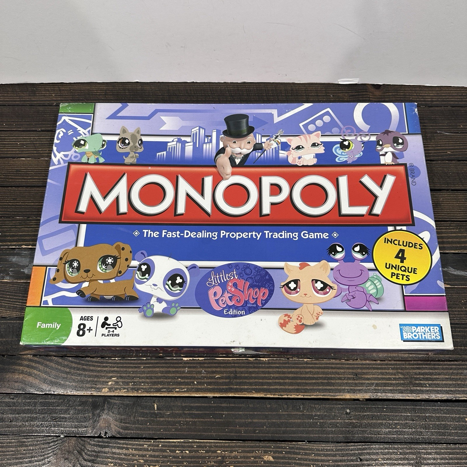 Littlest Pet Shop Monopoly Parker Brothers Game 2008 Missing 1 Panda Figure