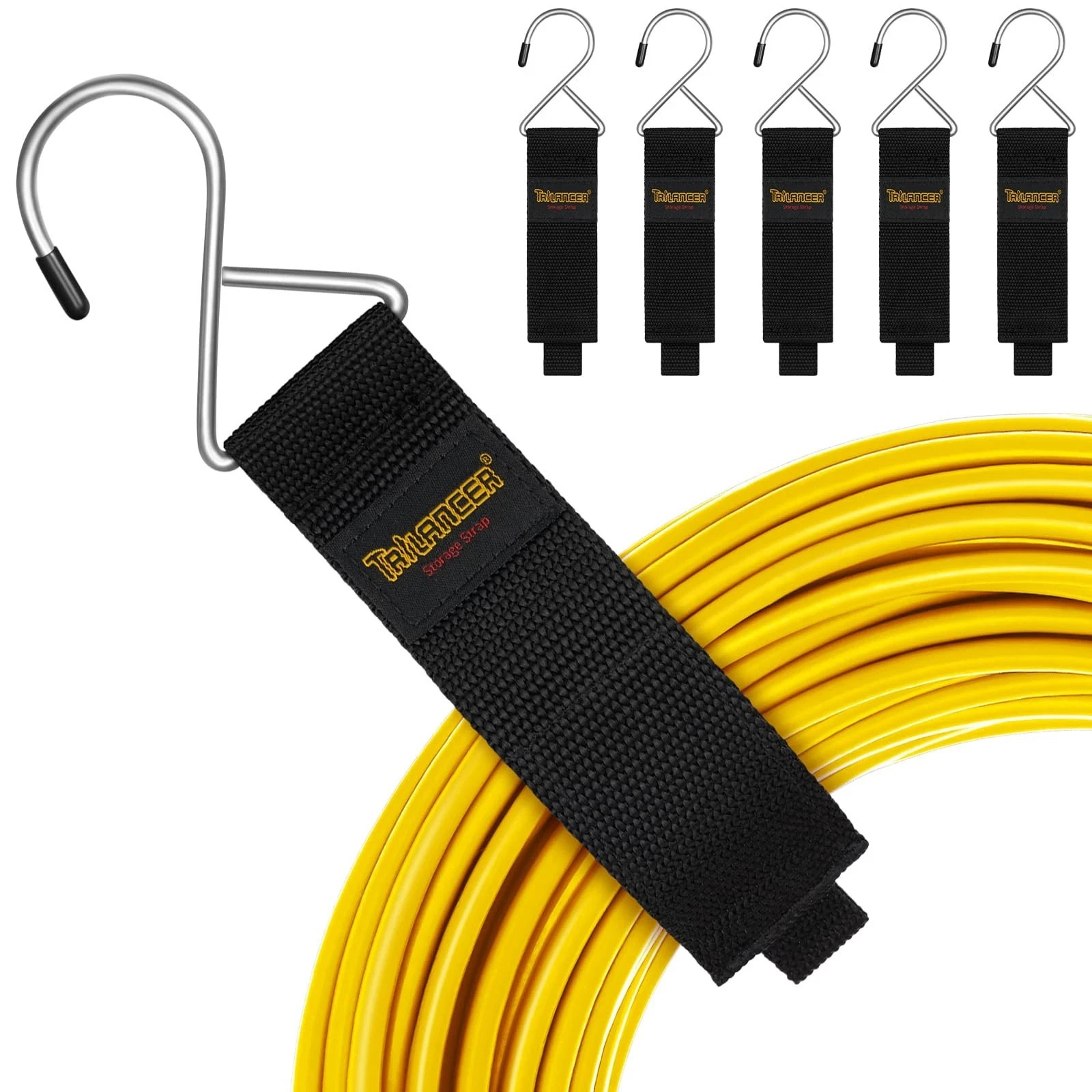 Extension Cord Organizer and Hanger (6-Pack), Trilancer Hook-and-Loop Storage St