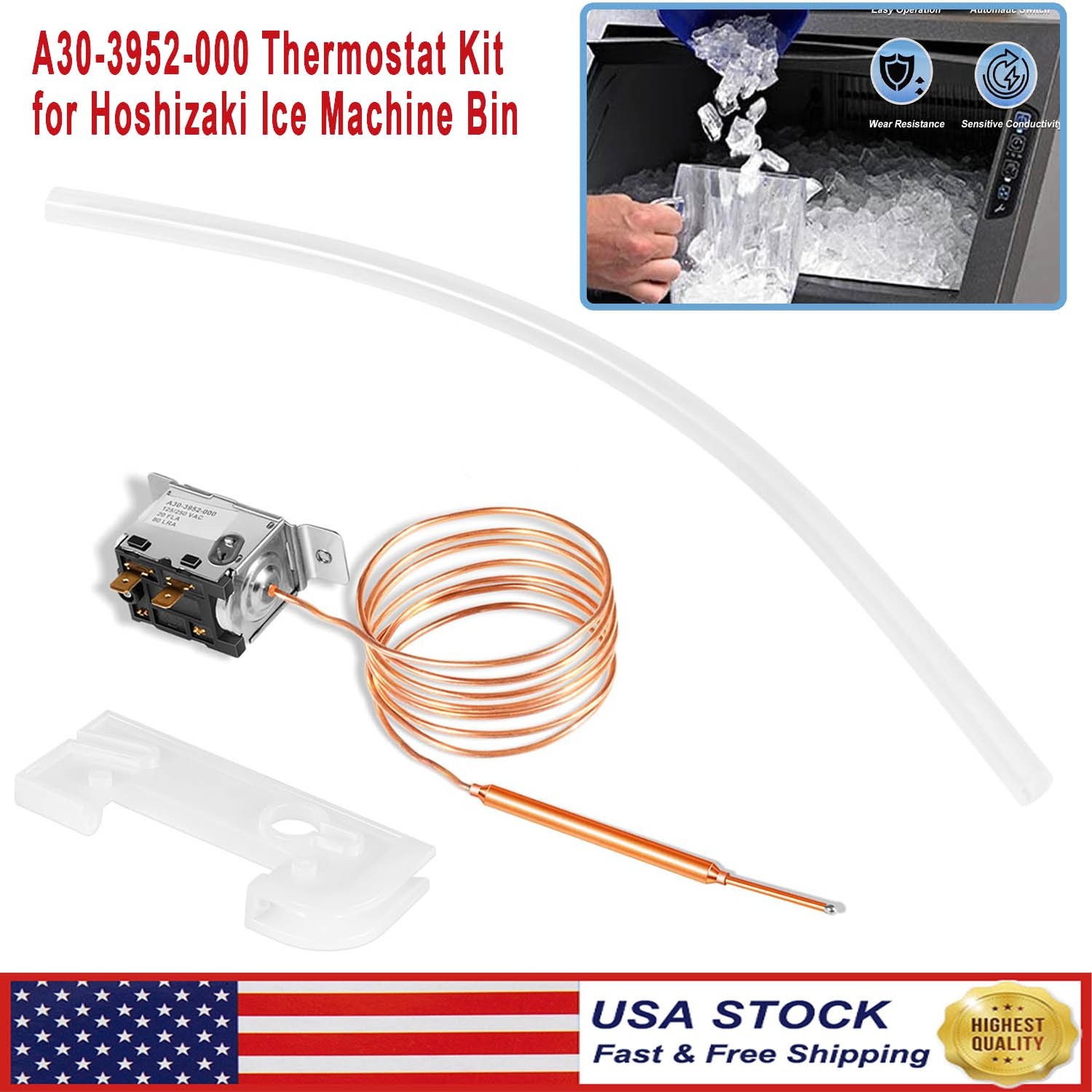 for Hoshizaki Ice Machine Thermostat Kit TB0031 420465-01 A30-3952-000 4A2879-01