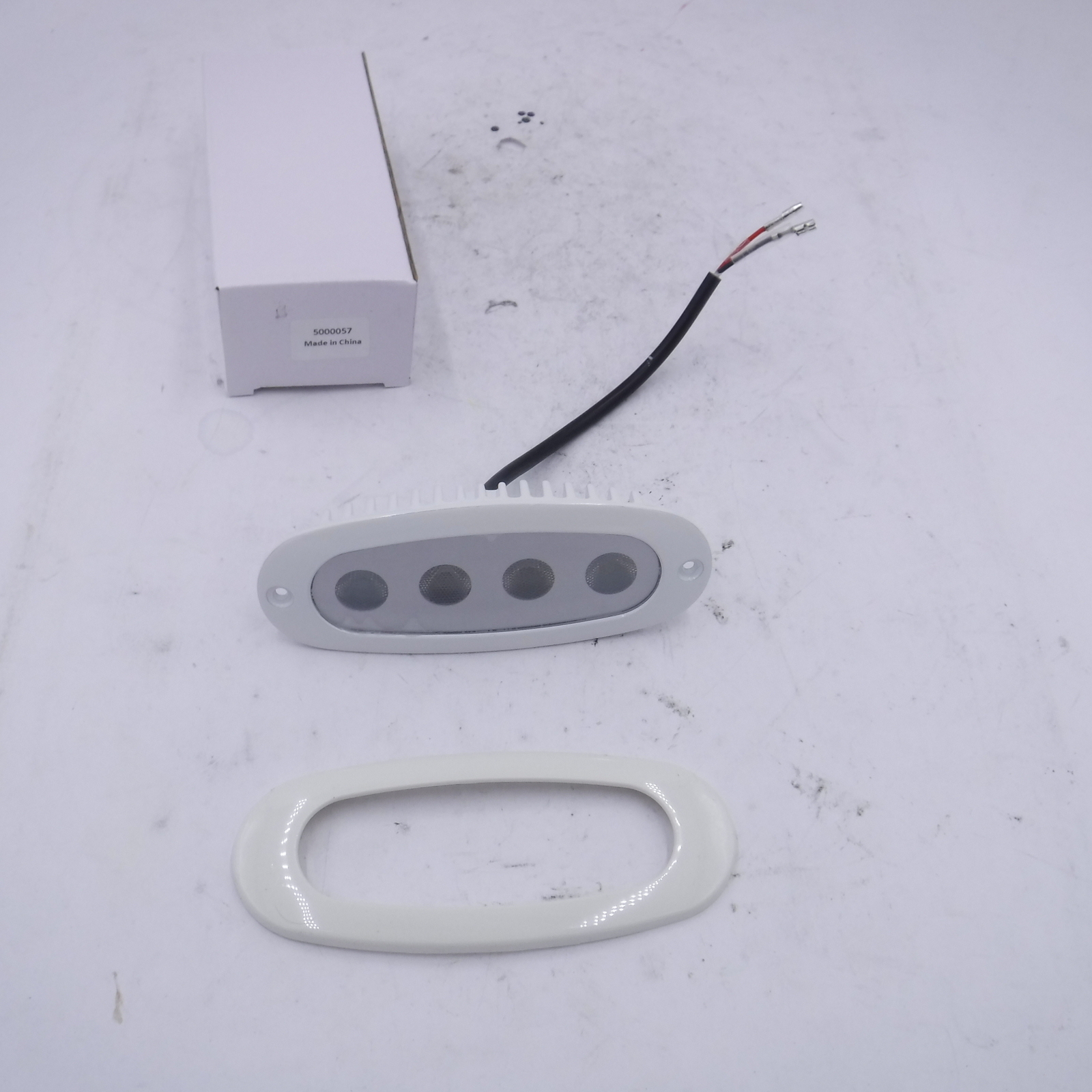 White LED Spreader Oval Light Recessed Mount For Boats etc 5-7/8"x2-7/16"x1-1/4"