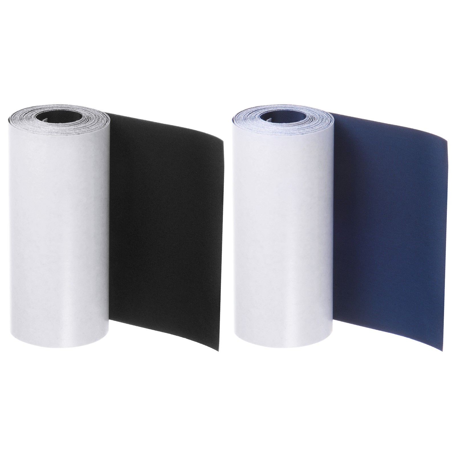 2Pcs Nylon Repair Patch 3"x79" Down Jacket Patches Fabric Tape Black/Dark Blue