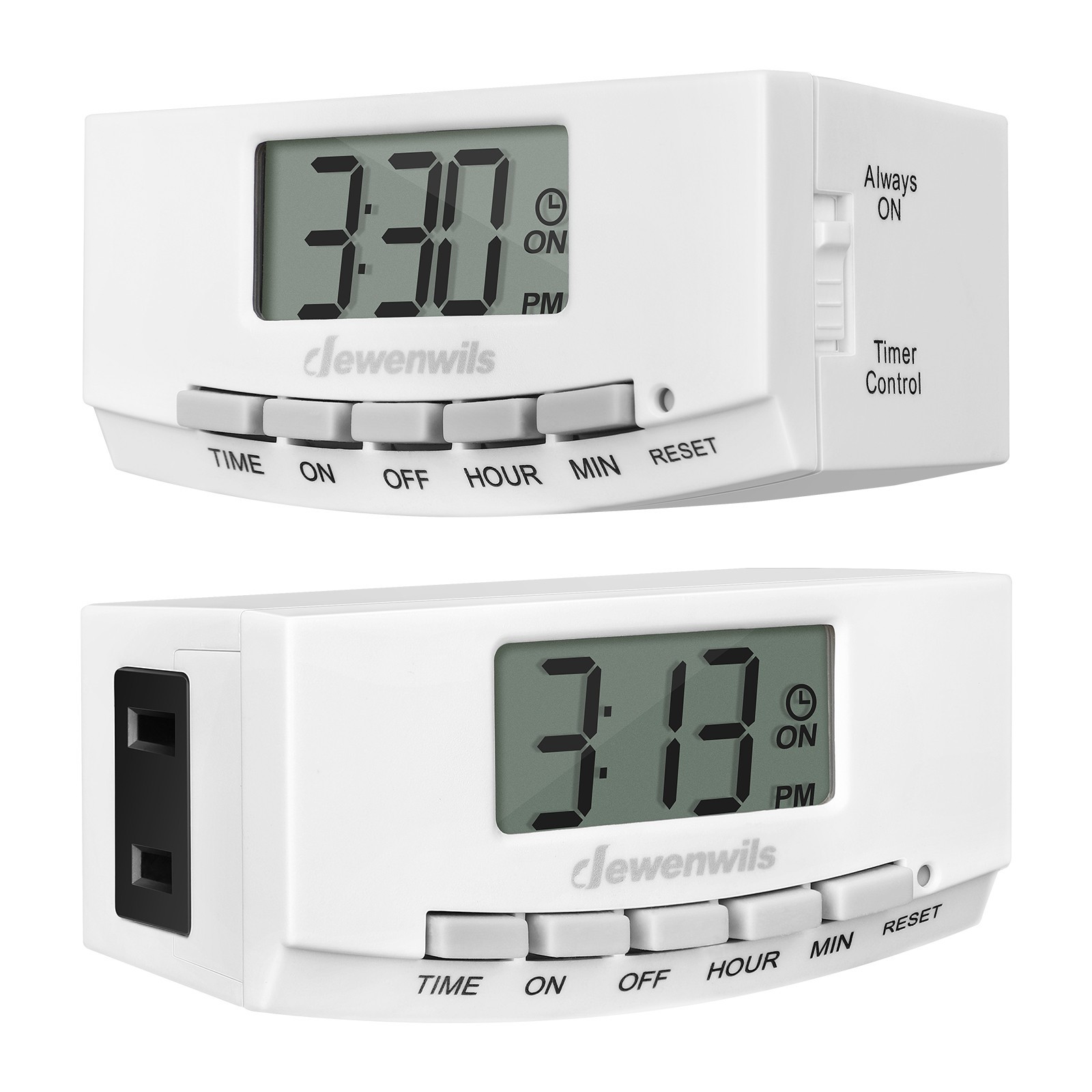 DEWENWILS Timer Outlet, 24 Hour Timers for Electrical Outlets, 125V 15A 1000W