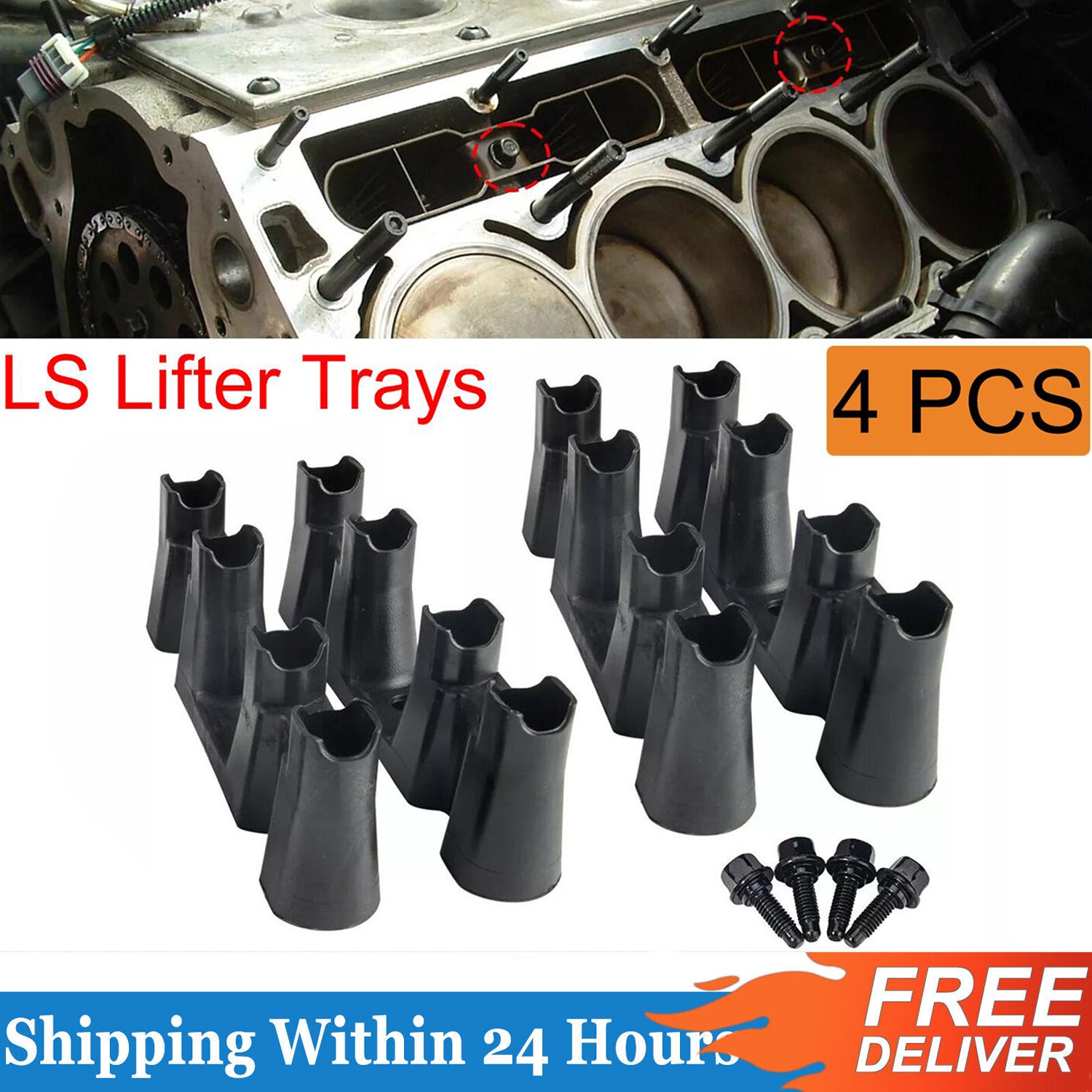 Set of 4 LS Lifter Trays 12569259,12595365.Fit For LS7 Lifters Cadillac Escalade
