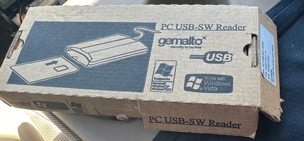 New GEMALTO HWP116171A PC USB-SW Smart Card Reader