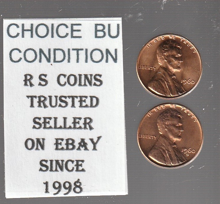1960  &  1960D   LINCOLN  CENTS ~ CHOICE UNCIRCULATED / RS COINS  fast ship