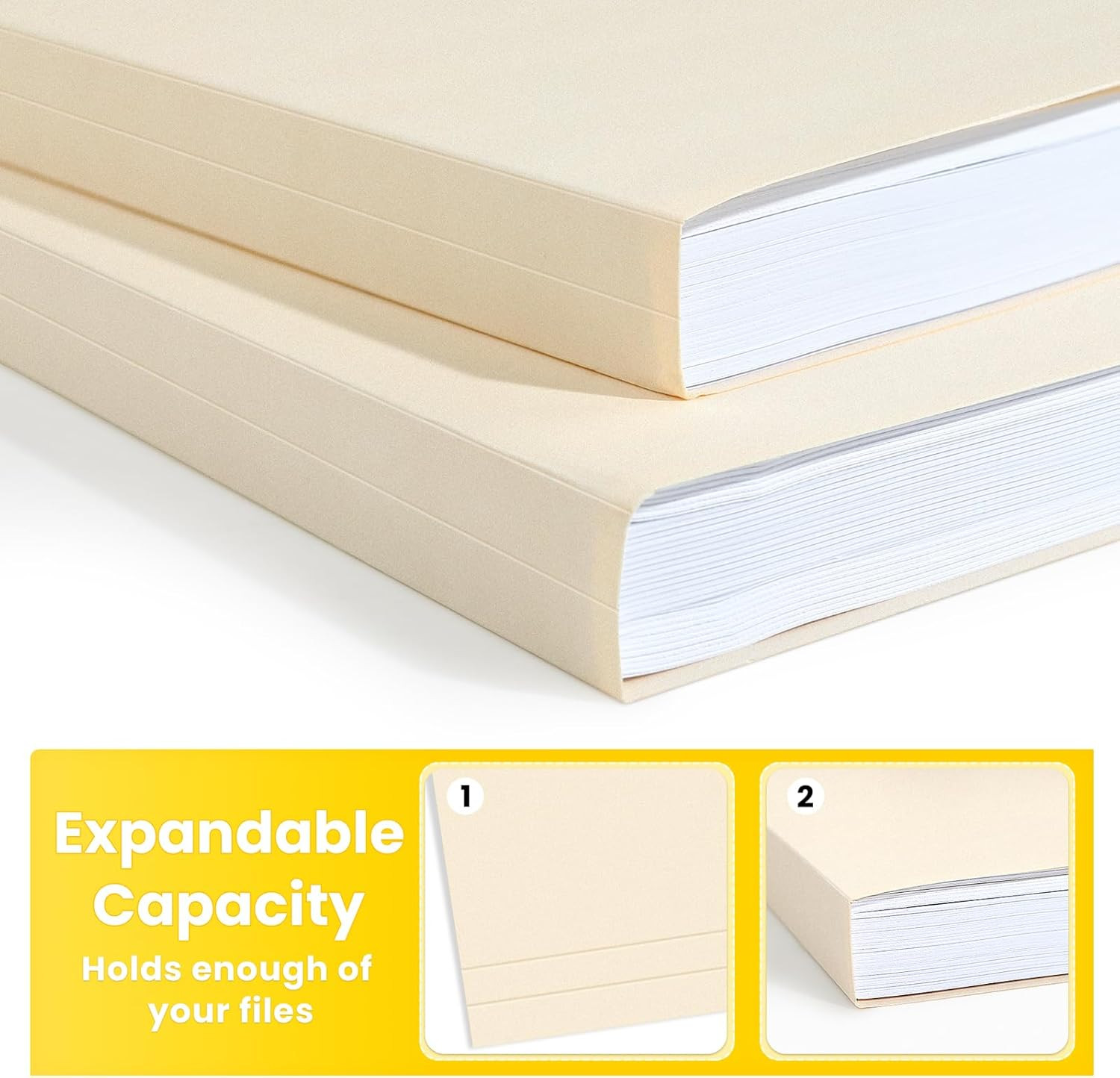 File Folders, 30 Pack Manilla Folders 8.5 X 11, 1/3 Cut Tab for Easy Labeling...