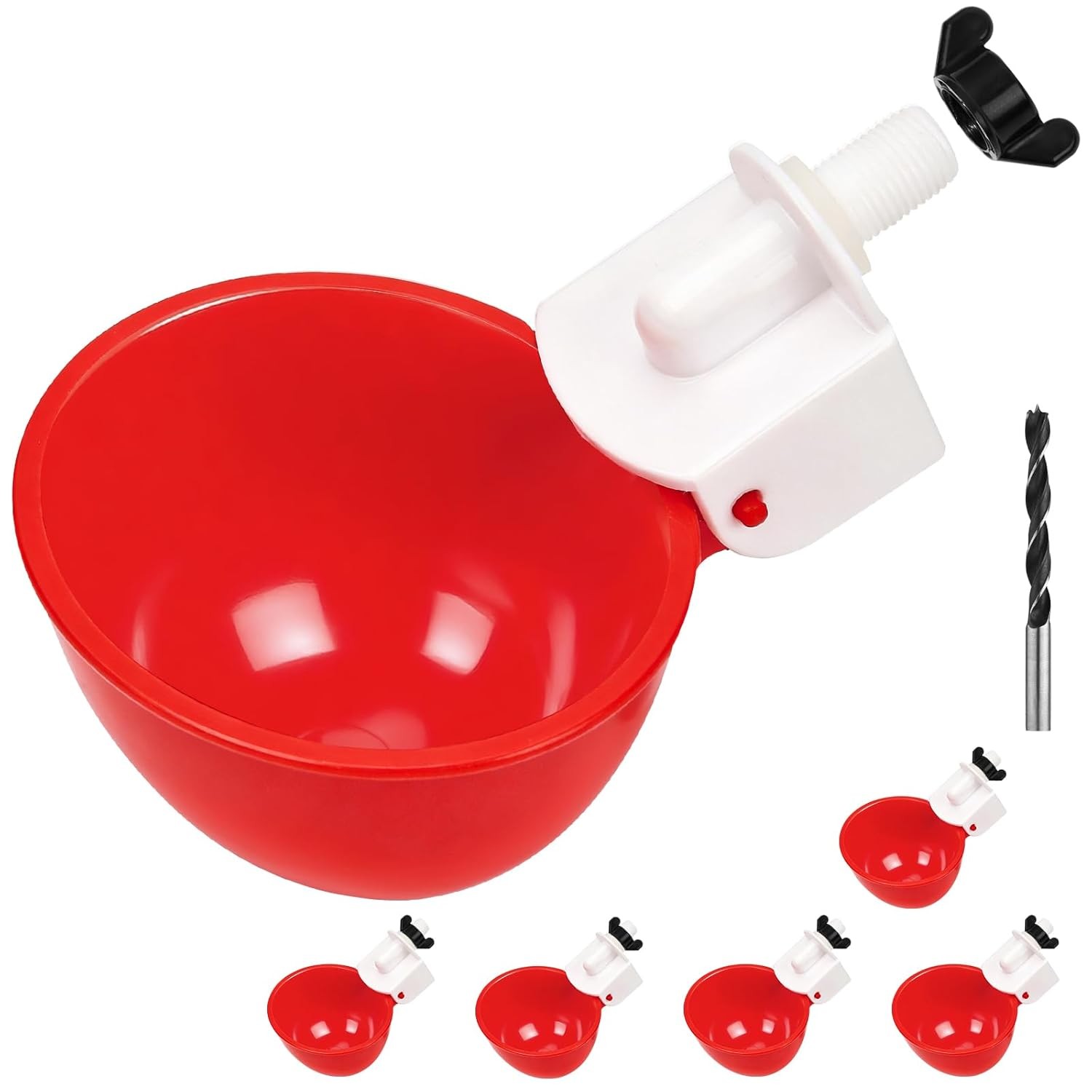 Automatic Chicken Waterer Cups 6 Pack Large Chicken Feeder Watering System