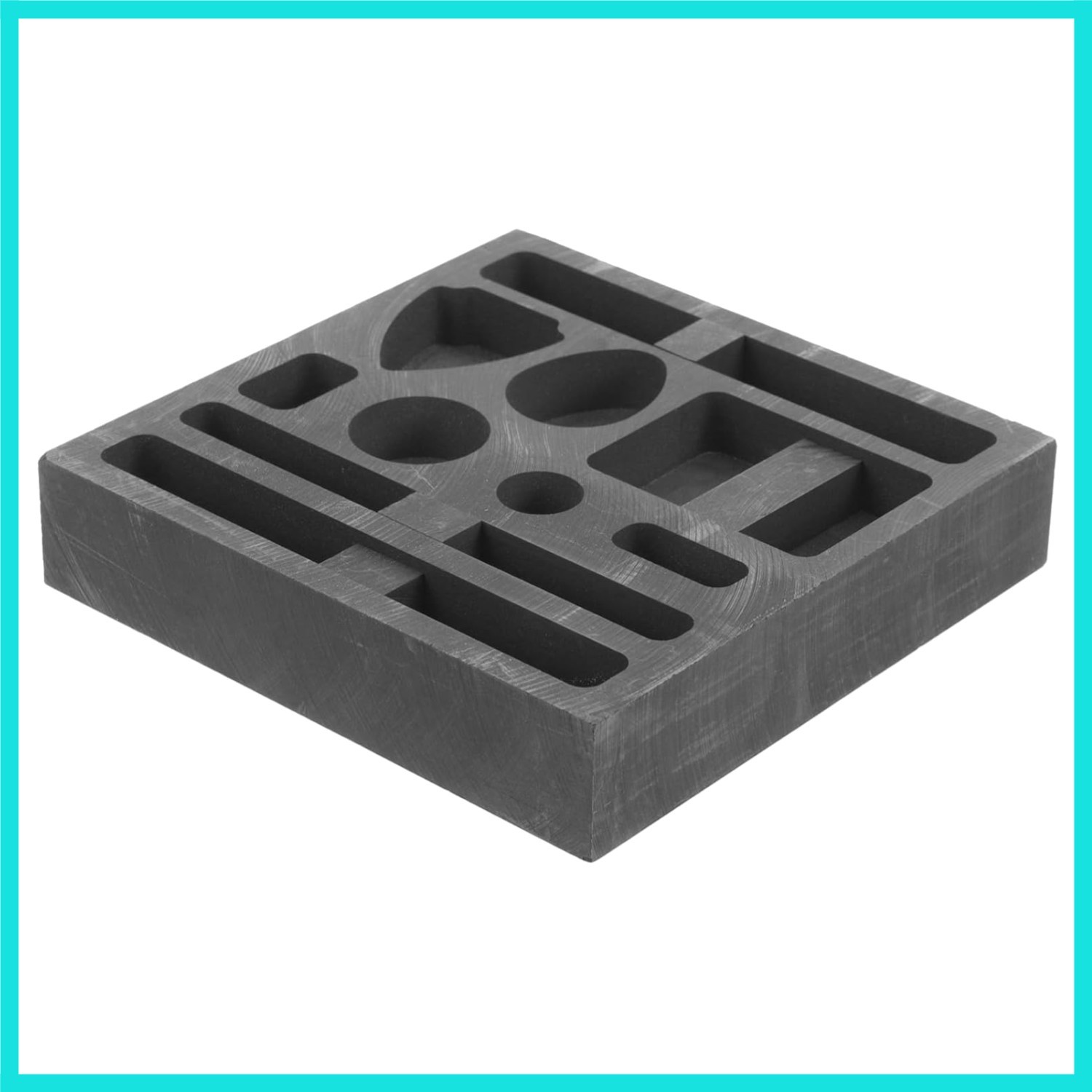 Graphite Jewelry Casting Mold 3.94X3.94X0.79 Inch Oil Tank Mold for Metal Jew...