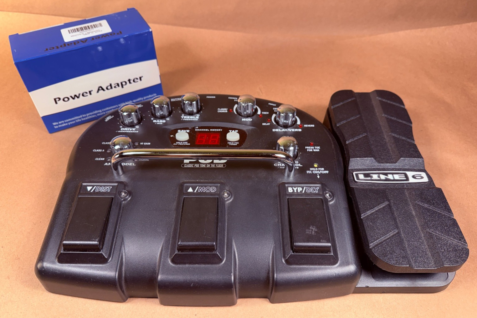 Line 6 Floor Pod Plus Multi-Effects Guitar Processor w/ Power - Tested WORKS