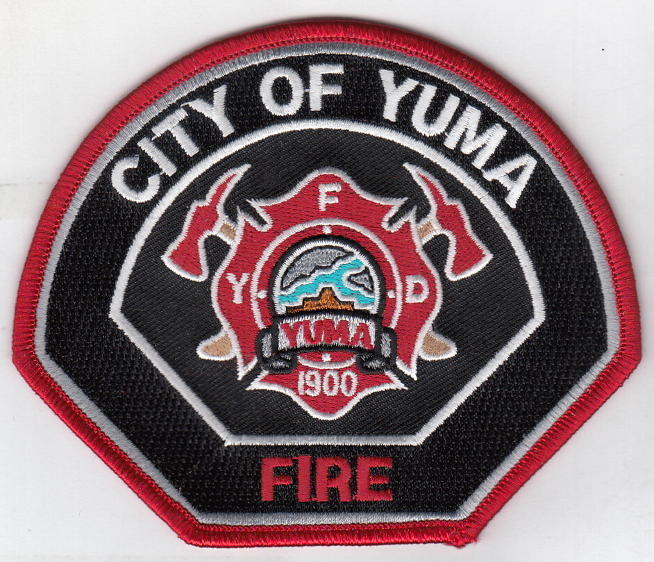 City of Yuma  Fire Dept.  "New Style", Arizona (4.5" x 3.75" size) fire patch