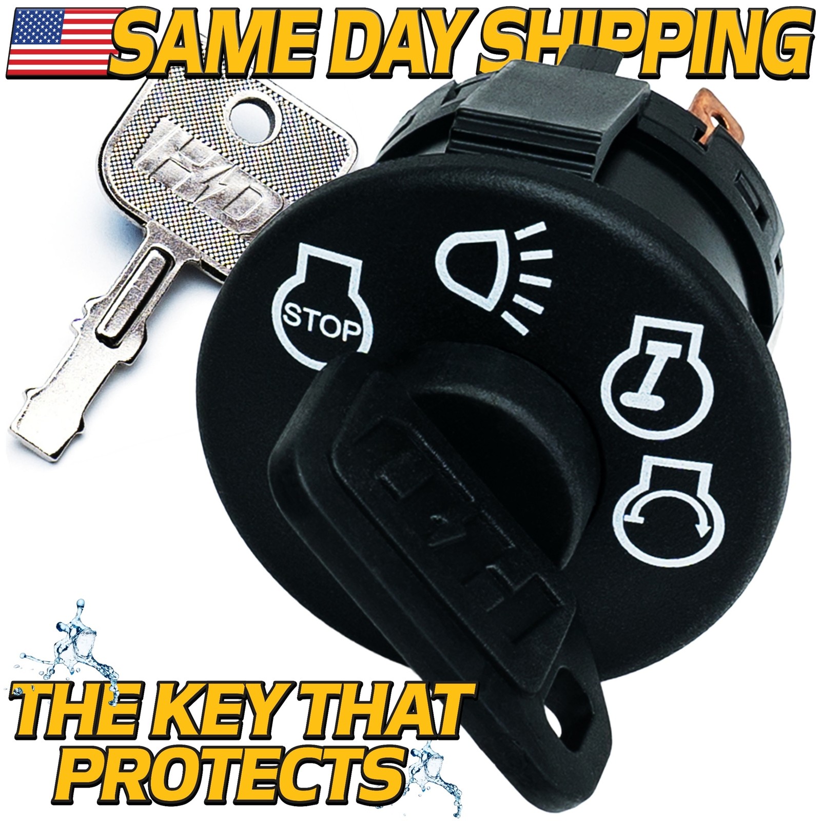 Ignition Switch fits Dixon Husqvarna Craftsman Jonsered AYP 539107541 2 KEYS