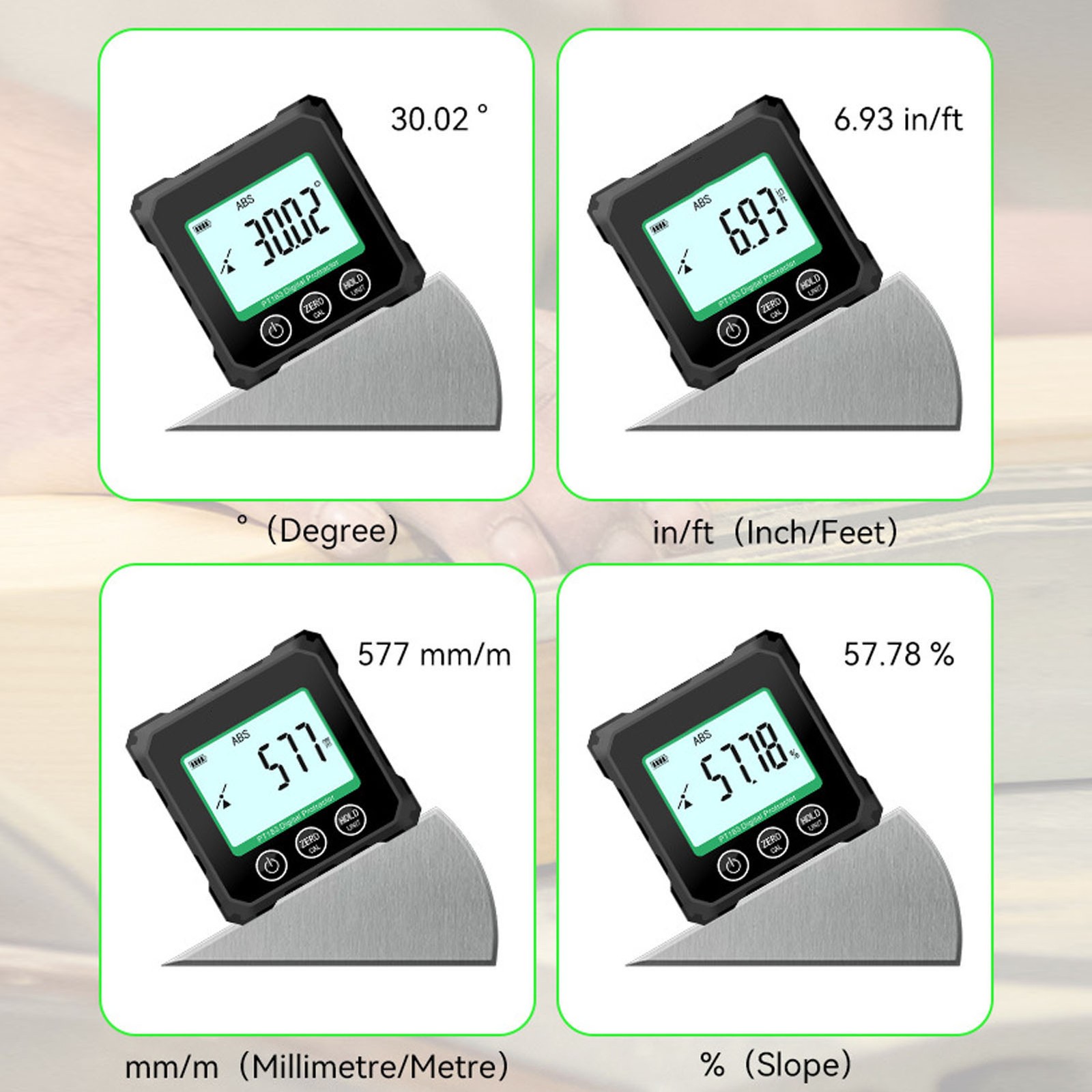 Digital Angle Finder With 4 Side Strong Magnet Backlit Display For Woodwork RVVA