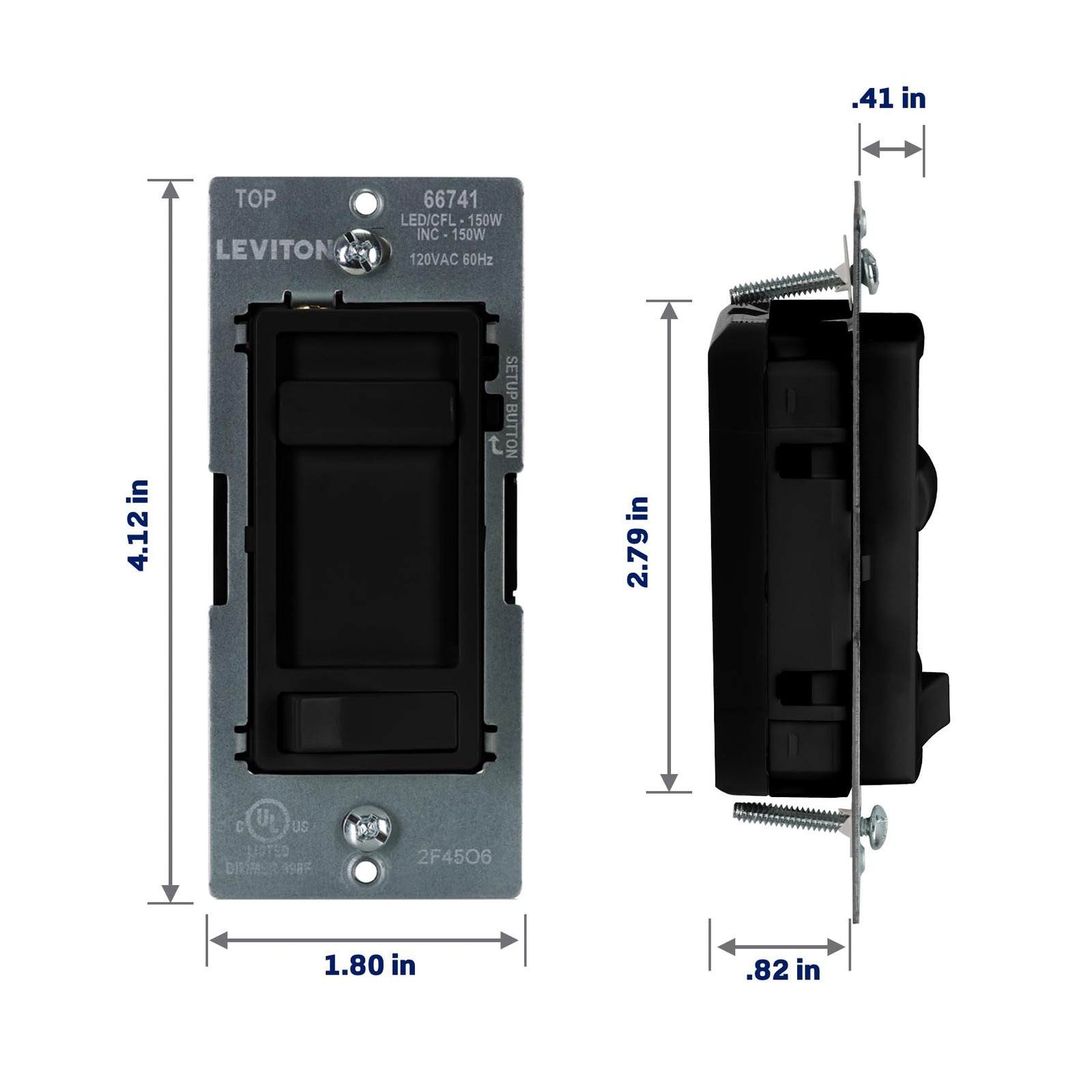 New Best SureSlide LED Advanced Dimmer Switch for 150W Dimmable LED, Halogen and
