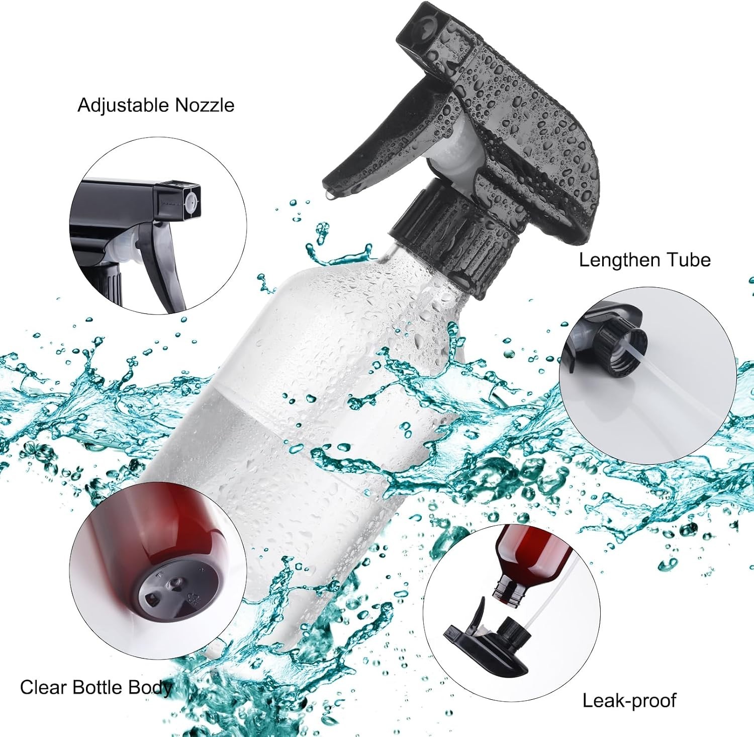 Versatile 300 ml Spray Bottle - Fine Mist with Adjustable Nozzle for All Needs