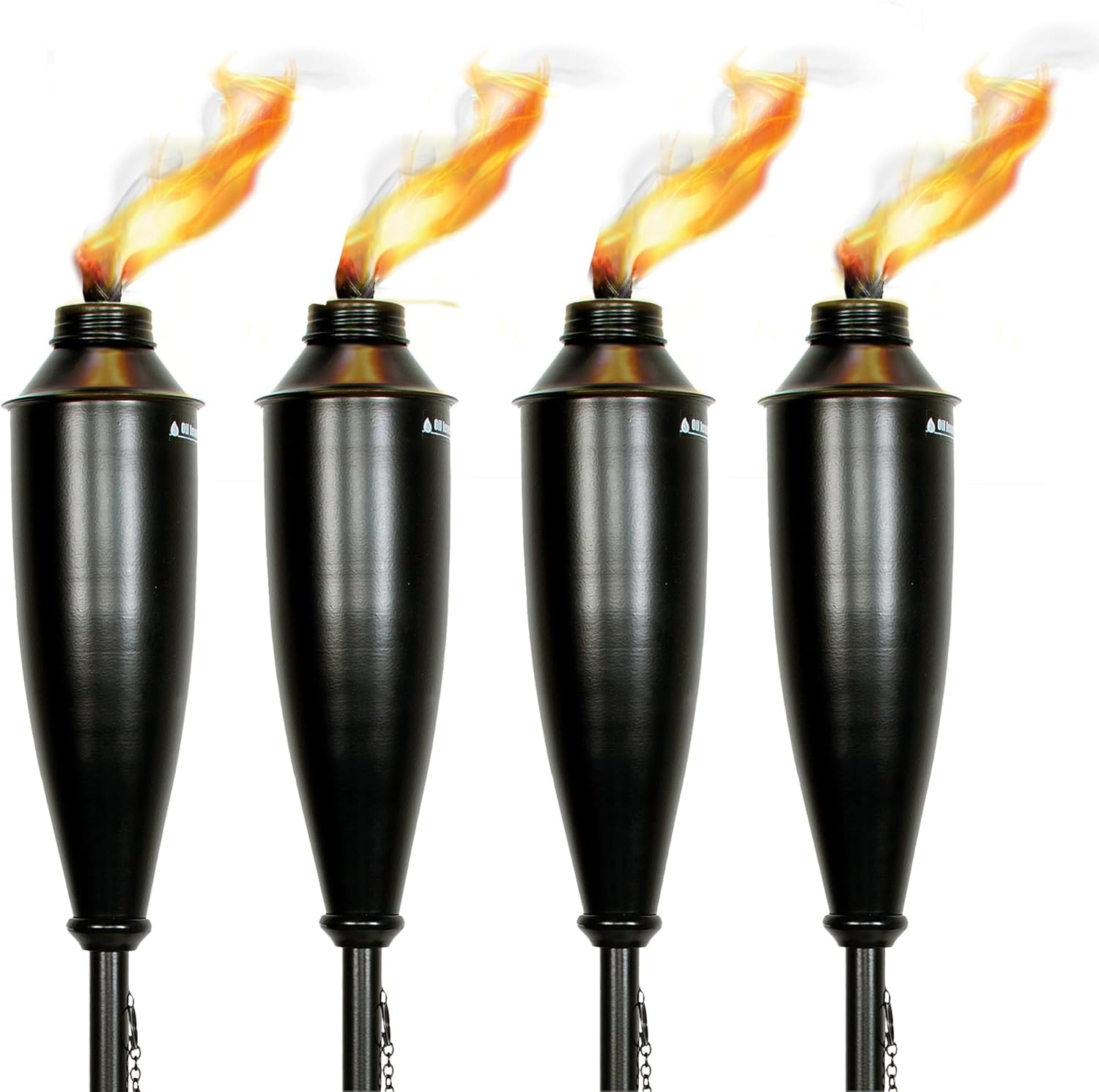 Garden Torches for outside - Deco Home Pack of 4 Metal Garden Torches Citronella