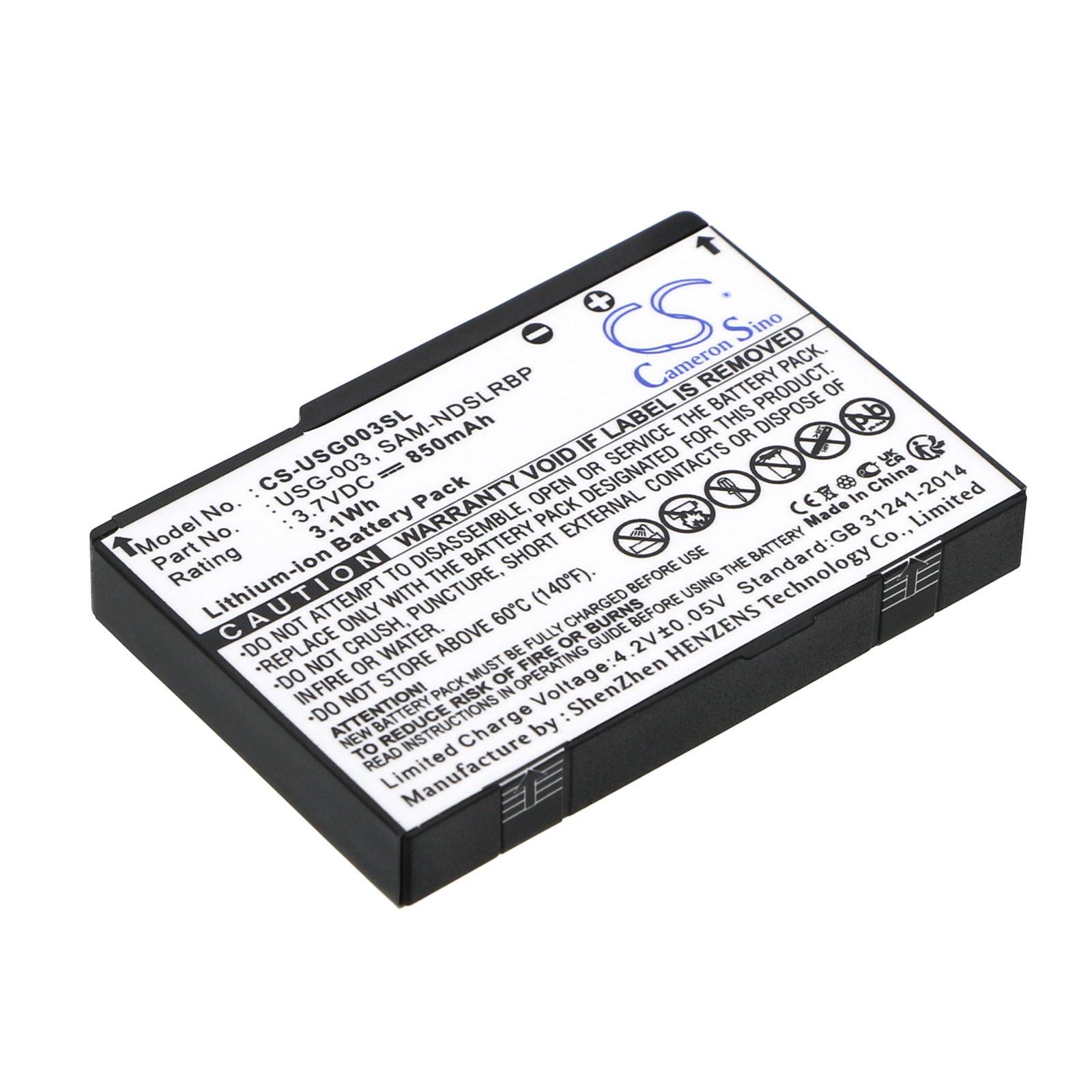 Battery for Nintendo C/USG-A-BP-EUR SAM-NDSLRBP USG-001 USG-003 DS Lite 850mAh