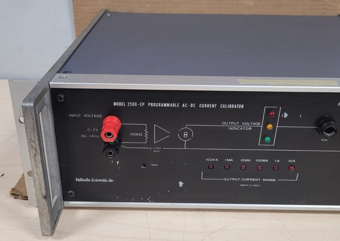 Valhalla Scientific 2500EP AC-DC Current Calibrator NEEDS FUSE!!! (UNTESTED)