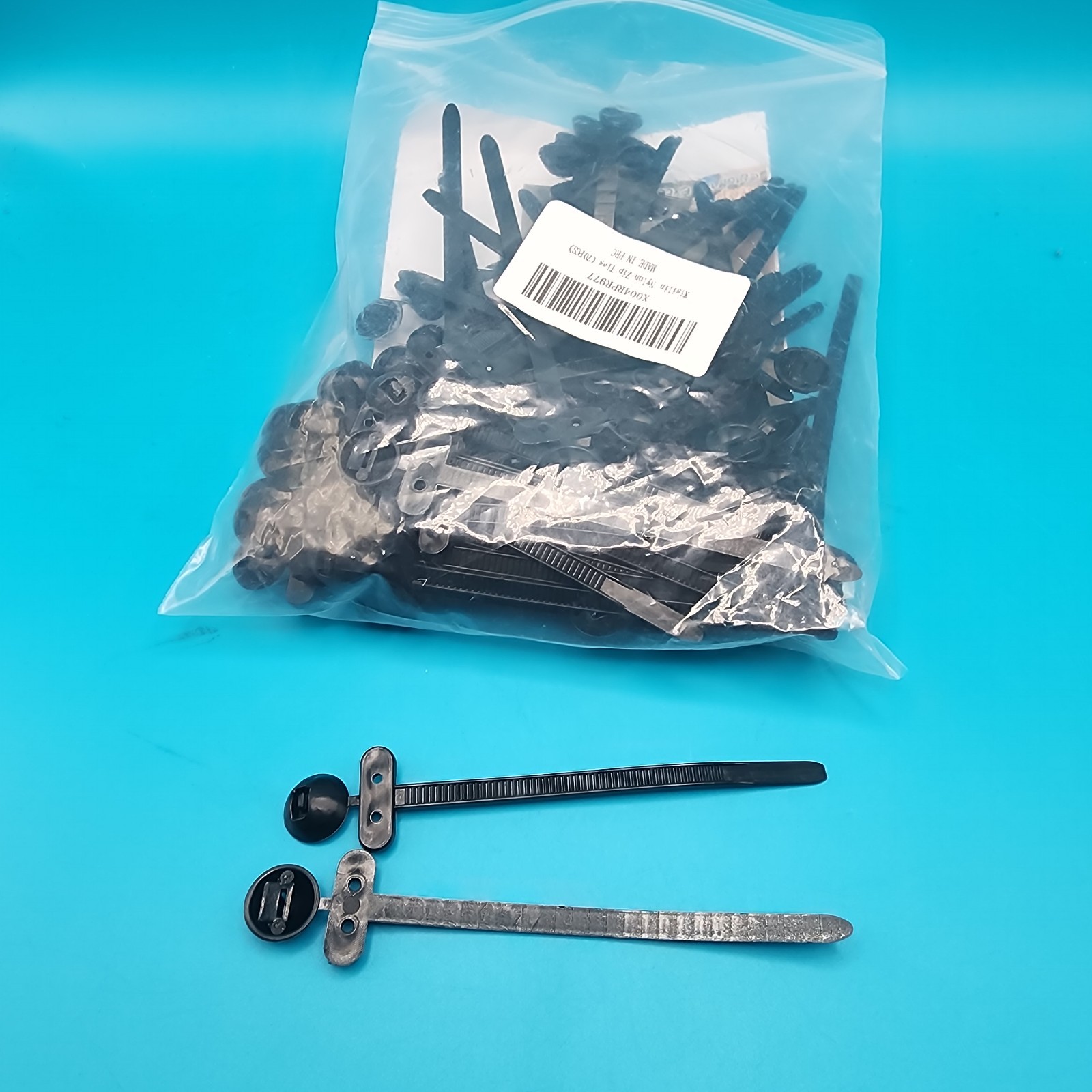 70 PCS Nylon Universal Cable Tie Buckle，Heavy Duty Self-Locking Zip Ties Holder