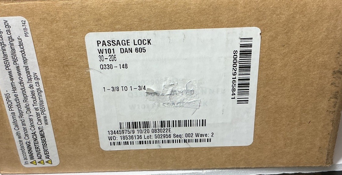 Falcon Passage Lock W101 DAN 605 Bright Brass 🔥