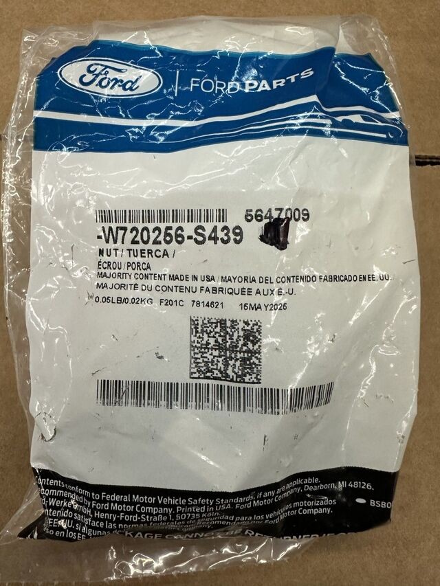 Genuine Ford Support Strap U-Nut W720256-S439