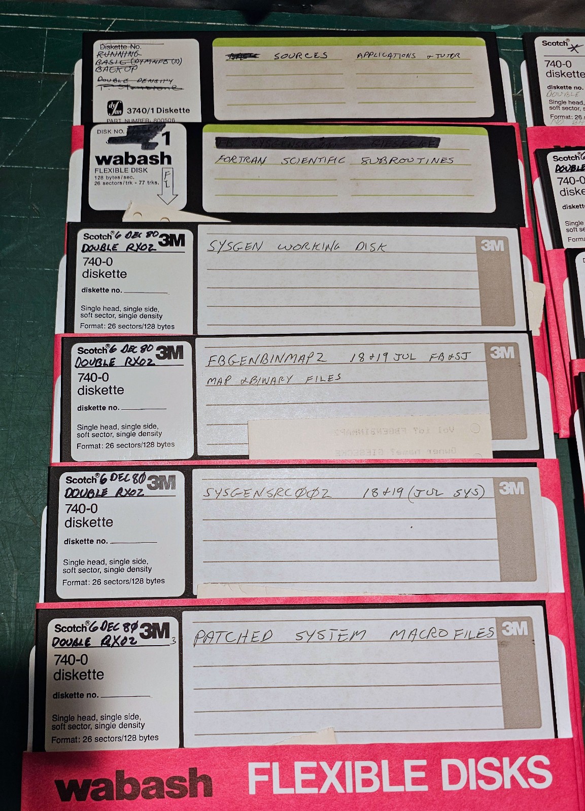 (2) Kas-Ette/10 Library Cases + (25) Used 8" Floppy Disks
