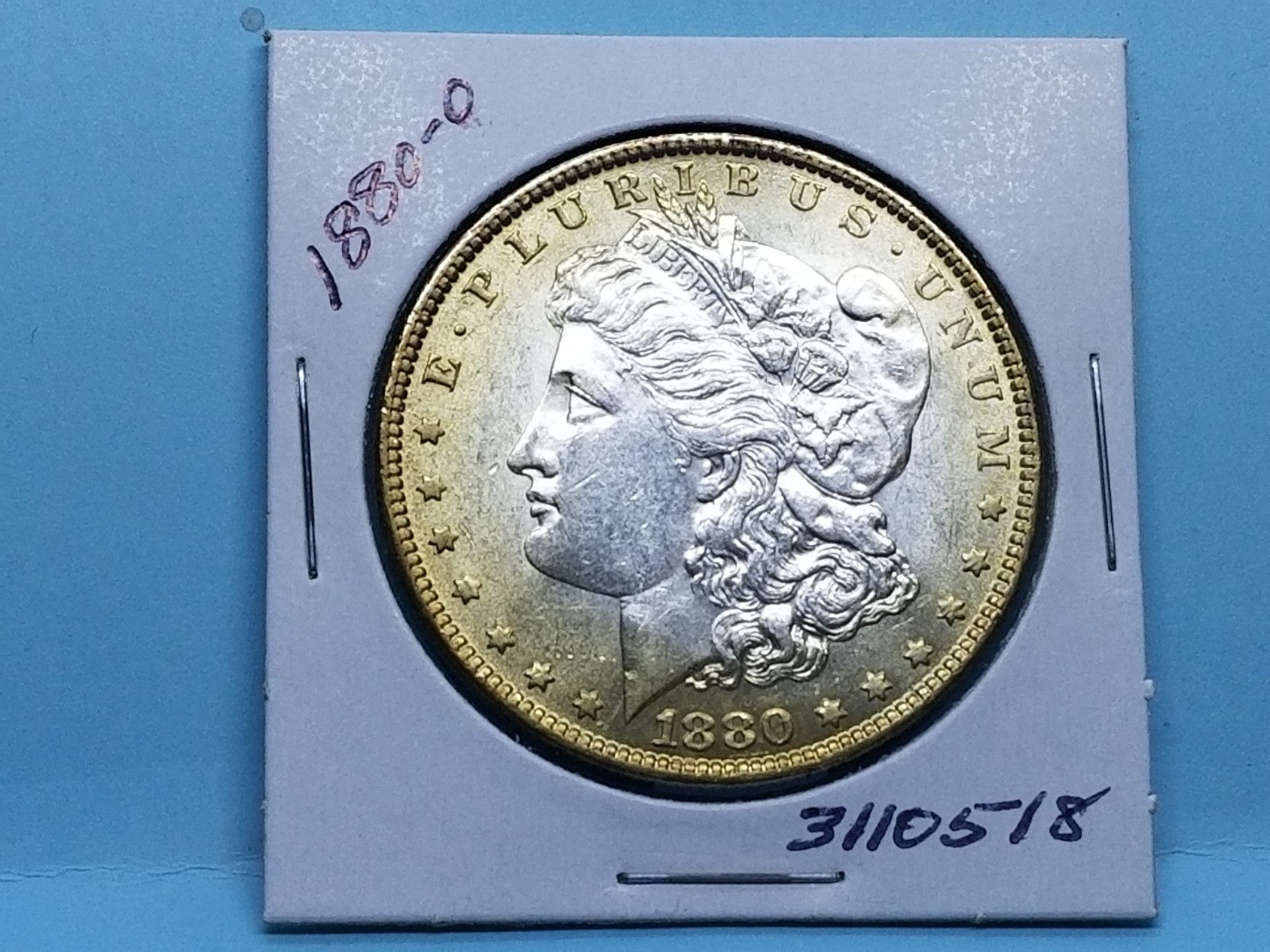 1880-O MORGAN SILVER DOLLAR NICE RIM TONING #3110518-72JJ