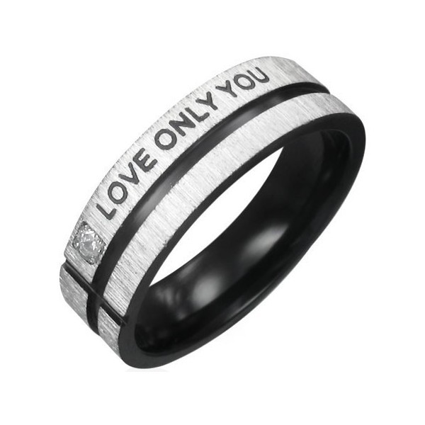 Ring Man Woman Teenager New Steel Ideal Couple Lovers Love Only You