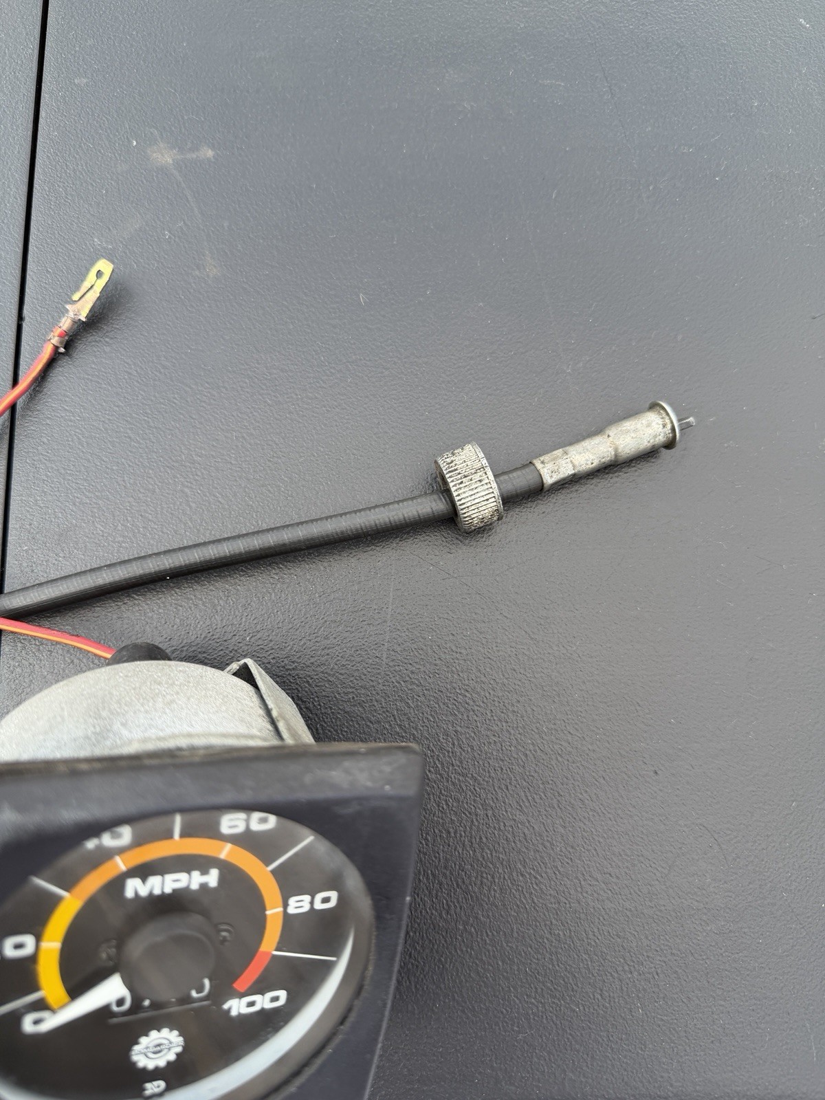 Ski-Doo Citation OEM Square Speedometer 3.15" Cable/Fitting 710 Miles!