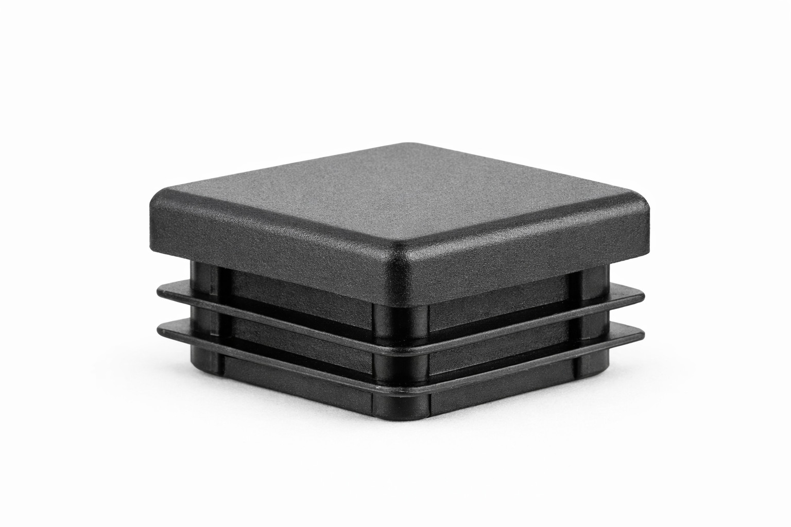 1-1/2" Black LDPE Square Tube End Plugs Press-In Caps 16 Pack USA
