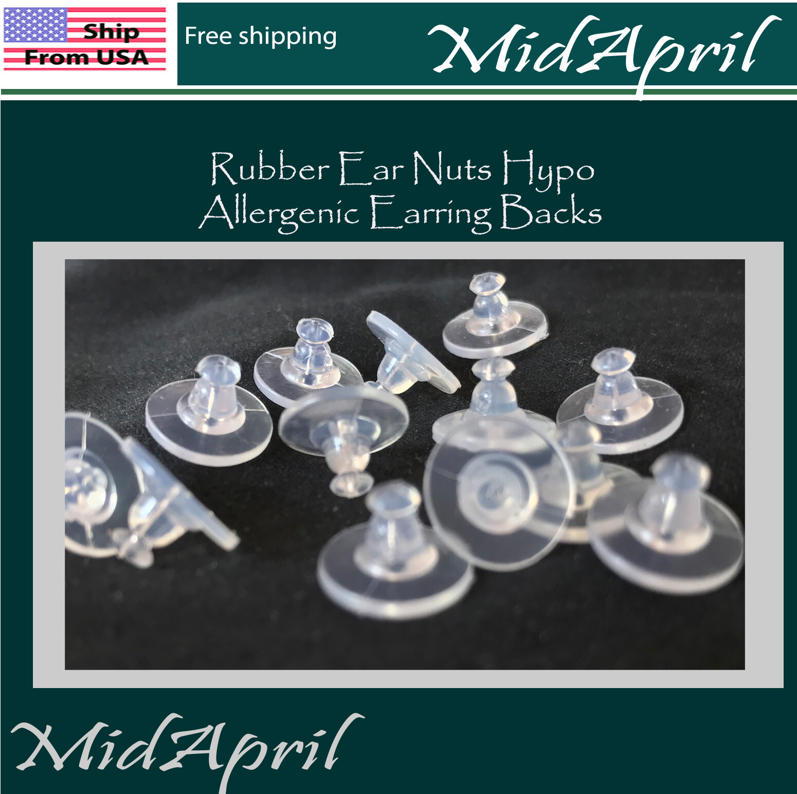 Earring Backs Ear Nuts Hypo-allergenic  stopper