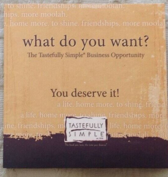 TASTEFULLY SIMPLE WHAT DO YOU WANT DVD Nip