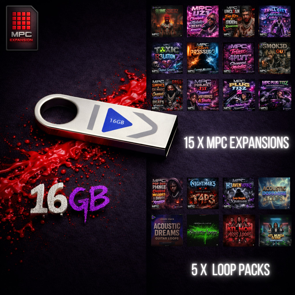 MPC USB Vault 15 Expansions + 5 Loop Packs 16GB USB Drive DNA Labs Software