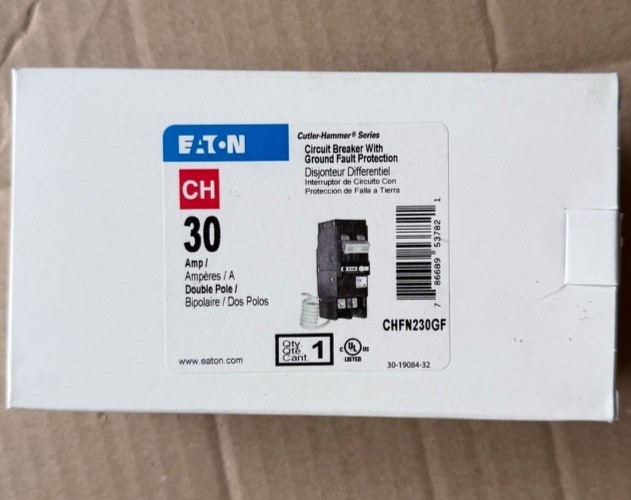 Eaton CHFN230GF - 30A - 2P - Ground Fault Circuit Breaker