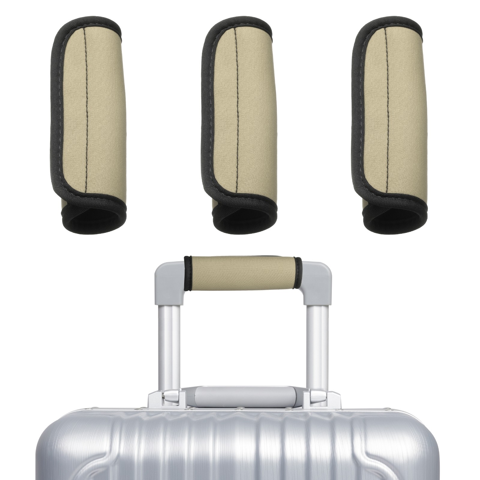 3 Pcs Luggage Handle Wrap for Luggage Shopping Bag Travel Bags, Dark Khaki
