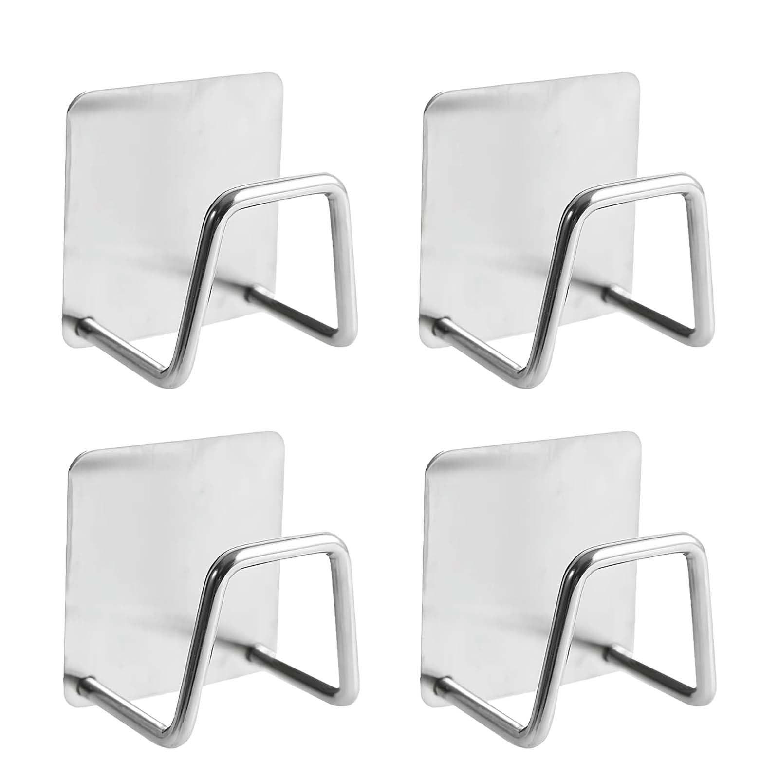 Movable Stainless Steel Hanging Kitchen Double Bowl Sink Sponge Holder 4 Pack