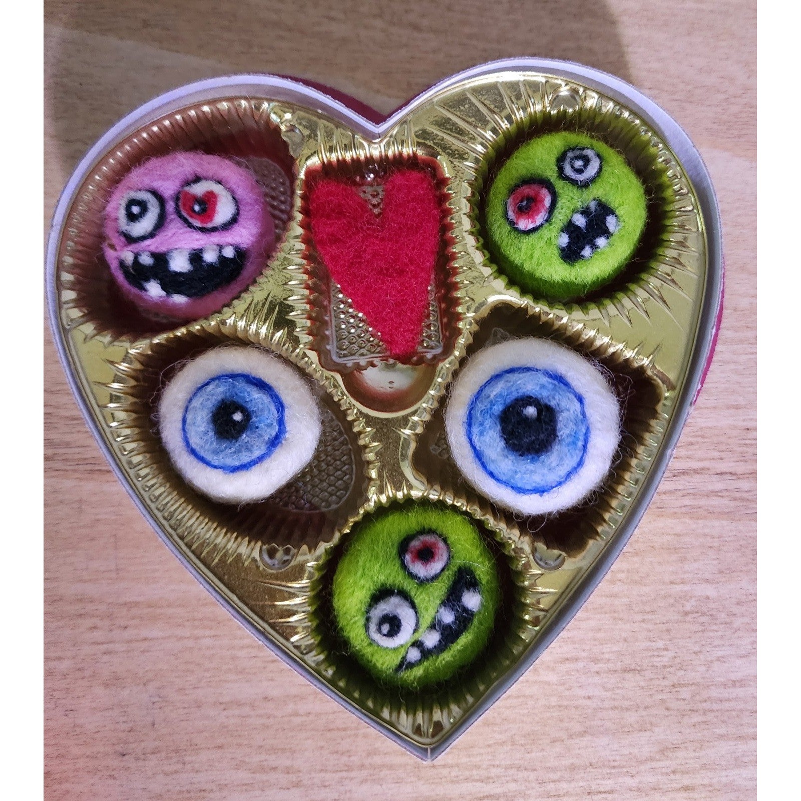 Zombie Valentine's Felt Candy