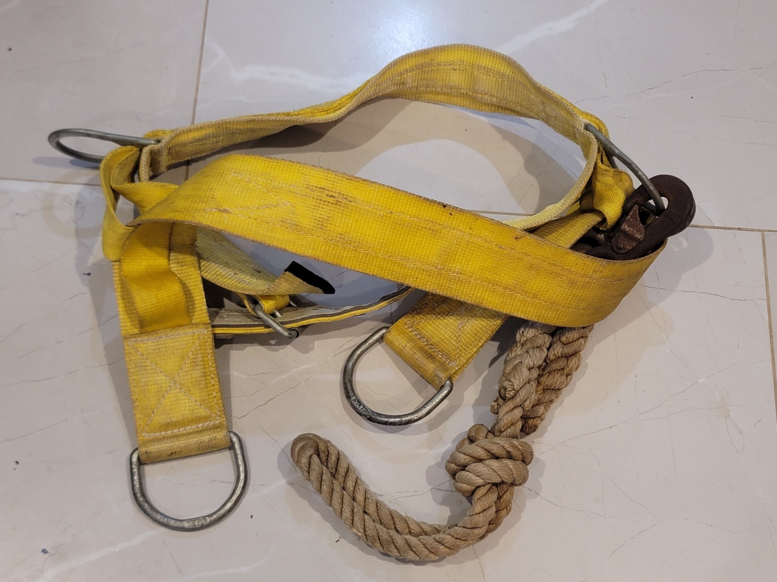 Miller Lineman Arborist Tree Saddle Belt Yellow Model 8067 MEDIUM