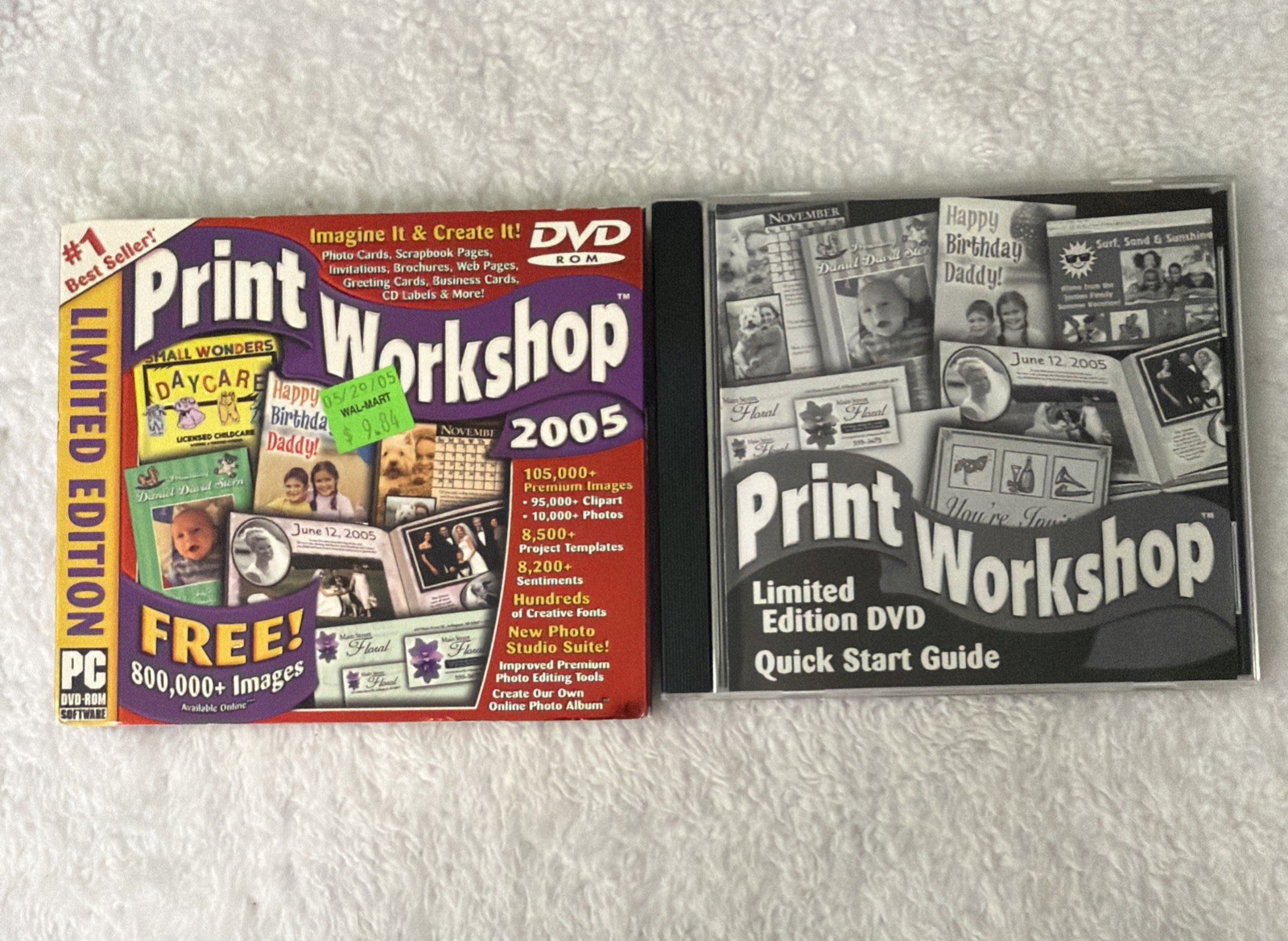 Print Workshop 2005 Limited Edition PC DVD-ROM ValuSoft Hemera Windows 98/2000XP
