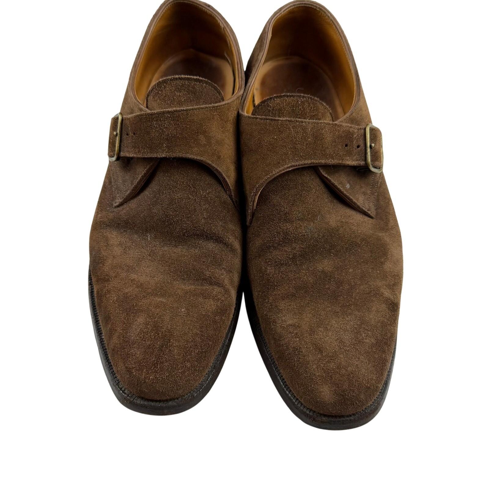 Tom James Laxton Suede Monk Strap Shoes 10.5D England