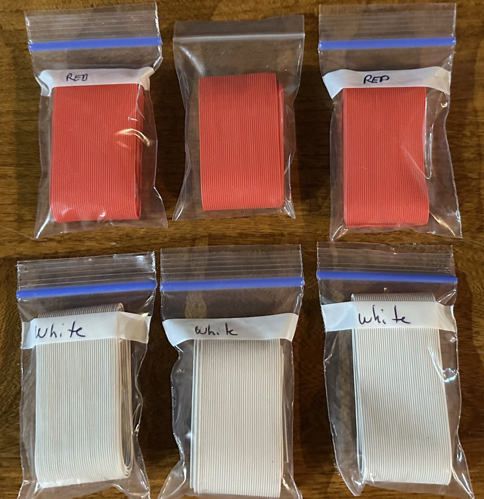 Rubber Legs Red & White Fly Tying. 6 Packs New. Combined Shipping