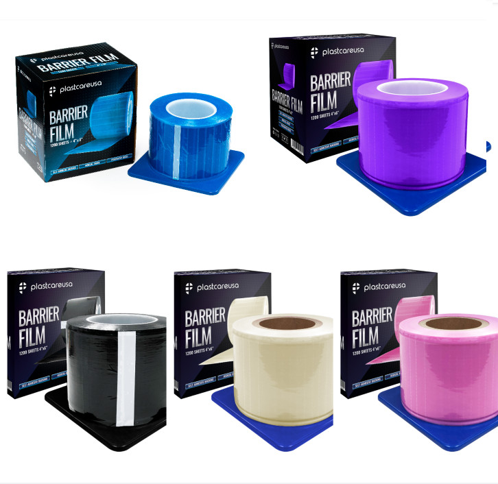 Barrier Film - Medical Grade, Perforated Rolls in Dispensing Box (Choose Color)
